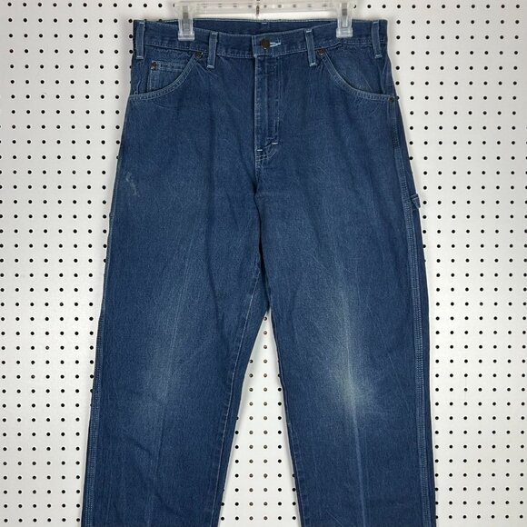 Dickies‎ Carpenter Pants Jeans Size 34x32 Work Wear Blue Hammer Y2K 90s Skate - Picture 6 of 8